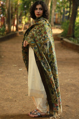Leela | Cotton Silk Pen Kalamkari Dupatta