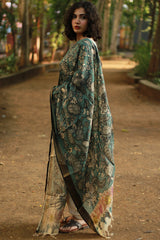 Leela | Cotton Silk Pen Kalamkari Dupatta