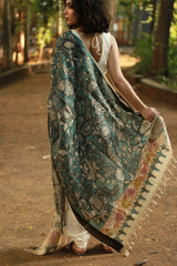 Leela | Cotton Silk Pen Kalamkari Dupatta