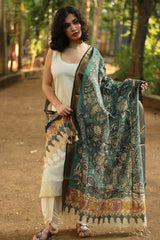 Leela | Cotton Silk Pen Kalamkari Dupatta