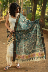 Leela | Cotton Silk Pen Kalamkari Dupatta