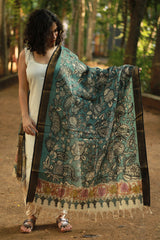 Leela | Cotton Silk Pen Kalamkari Dupatta