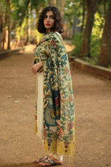 Leela | Cotton Silk Pen Kalamkari Dupatta