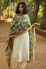 Leela | Cotton Silk Pen Kalamkari Dupatta