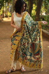 Leela | Cotton Silk Pen Kalamkari Dupatta