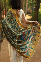 Leela | Cotton Silk Pen Kalamkari Dupatta