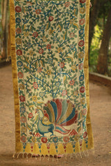 Leela | Cotton Silk Pen Kalamkari Dupatta