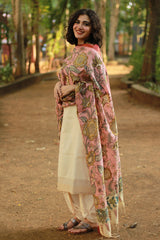 Leela | Cotton Silk Pen Kalamkari Dupatta