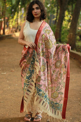 Leela | Cotton Silk Pen Kalamkari Dupatta