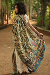 Leela | Cotton Silk Pen Kalamkari Dupatta