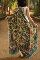 Leela | Cotton Silk Pen Kalamkari Dupatta