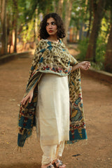 Leela | Cotton Silk Pen Kalamkari Dupatta