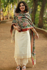 Leela | Cotton Silk Pen Kalamkari Dupatta