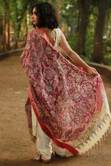 Leela | Cotton Silk Pen Kalamkari Dupatta