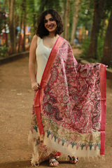Leela | Cotton Silk Pen Kalamkari Dupatta