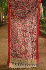 Leela | Cotton Silk Pen Kalamkari Dupatta