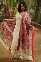 Leela | Cotton Silk Pen Kalamkari Dupatta
