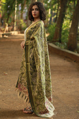 Leela | Cotton Silk Pen Kalamkari Dupatta