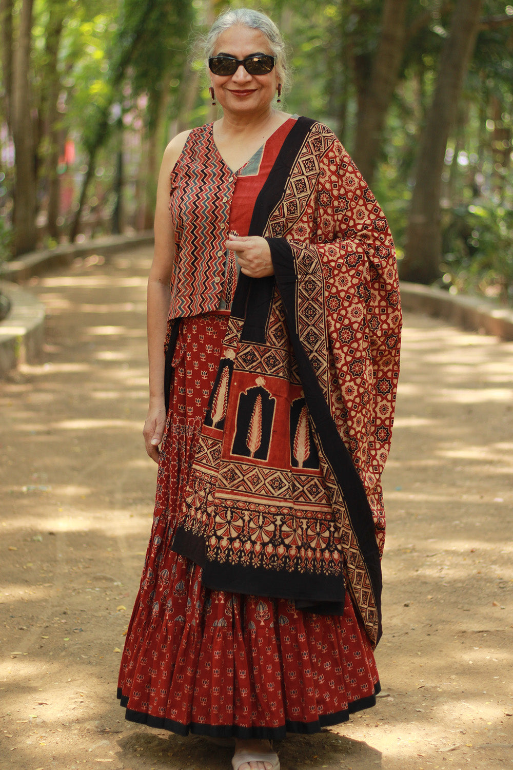 Cotton Ajrakh Dupatta