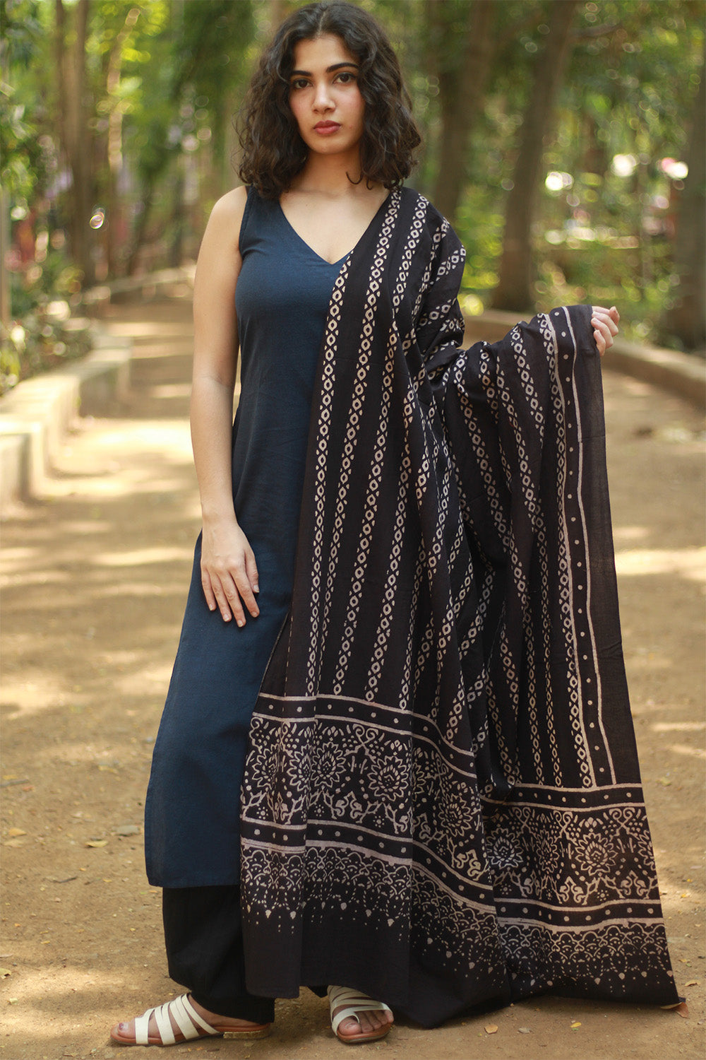 Cotton Ajrakh Dupatta
