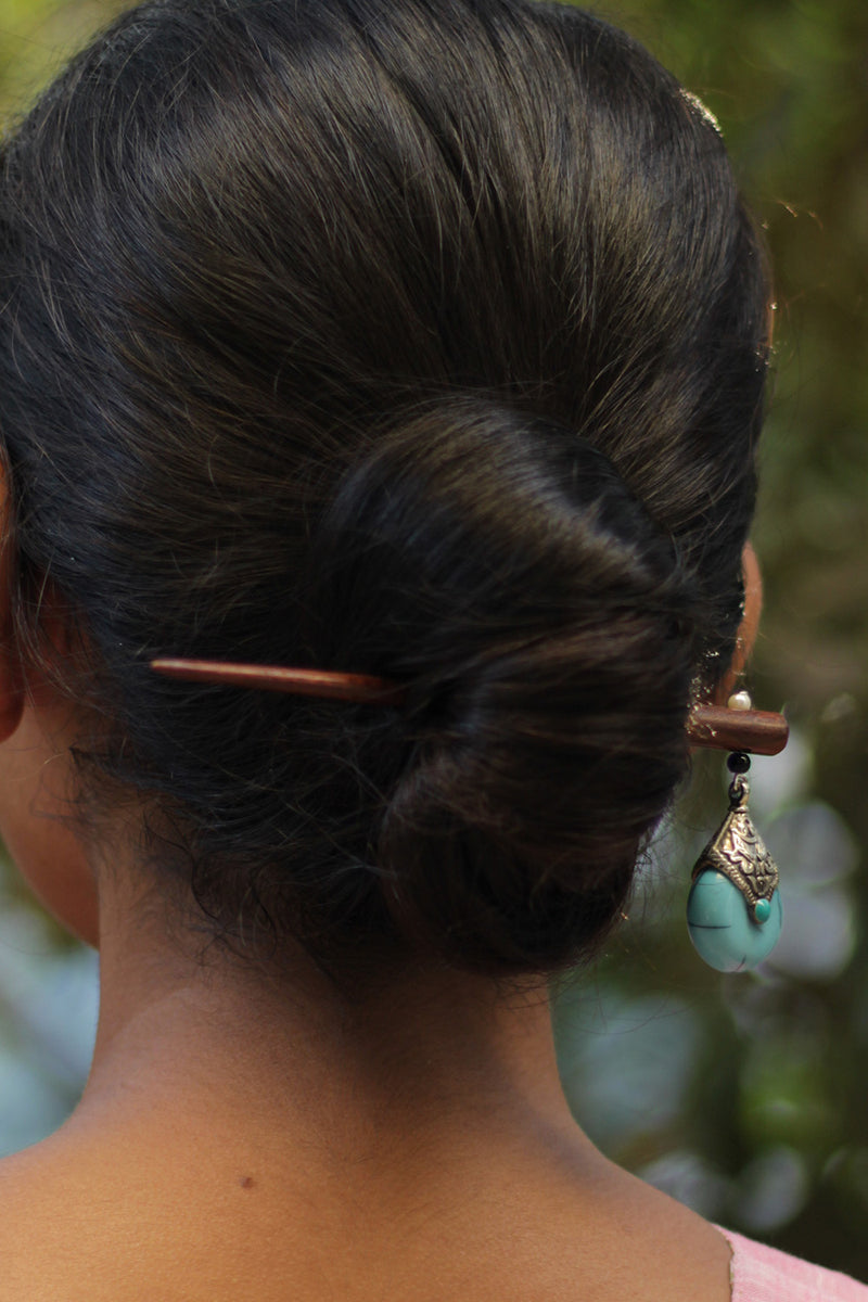 Choekyi | Tibetan Juda Stick | Turquoise Blue