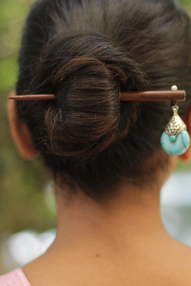 Choekyi | Tibetan Juda Stick | Turquoise Blue