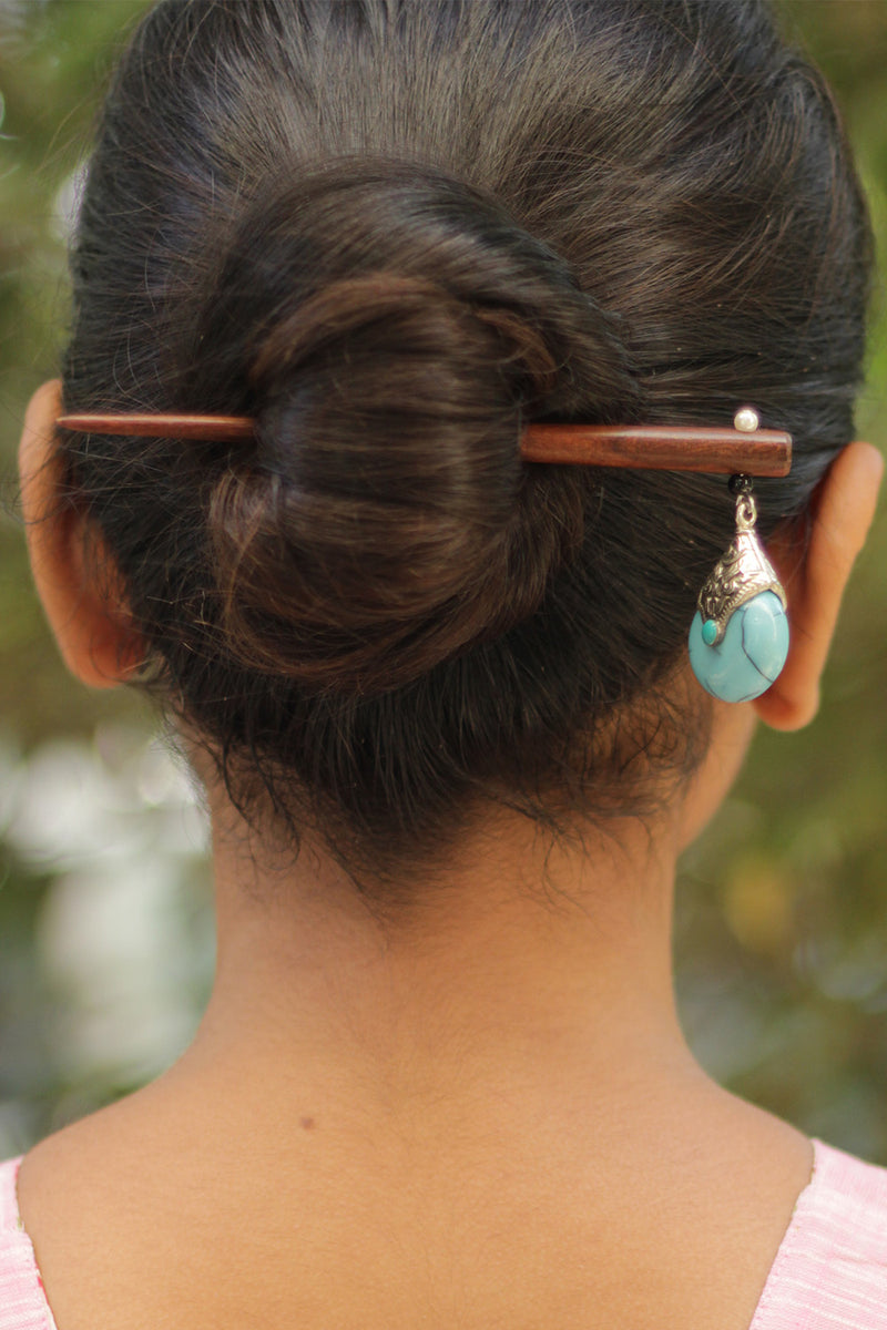 Choekyi | Tibetan Juda Stick | Turquoise Blue