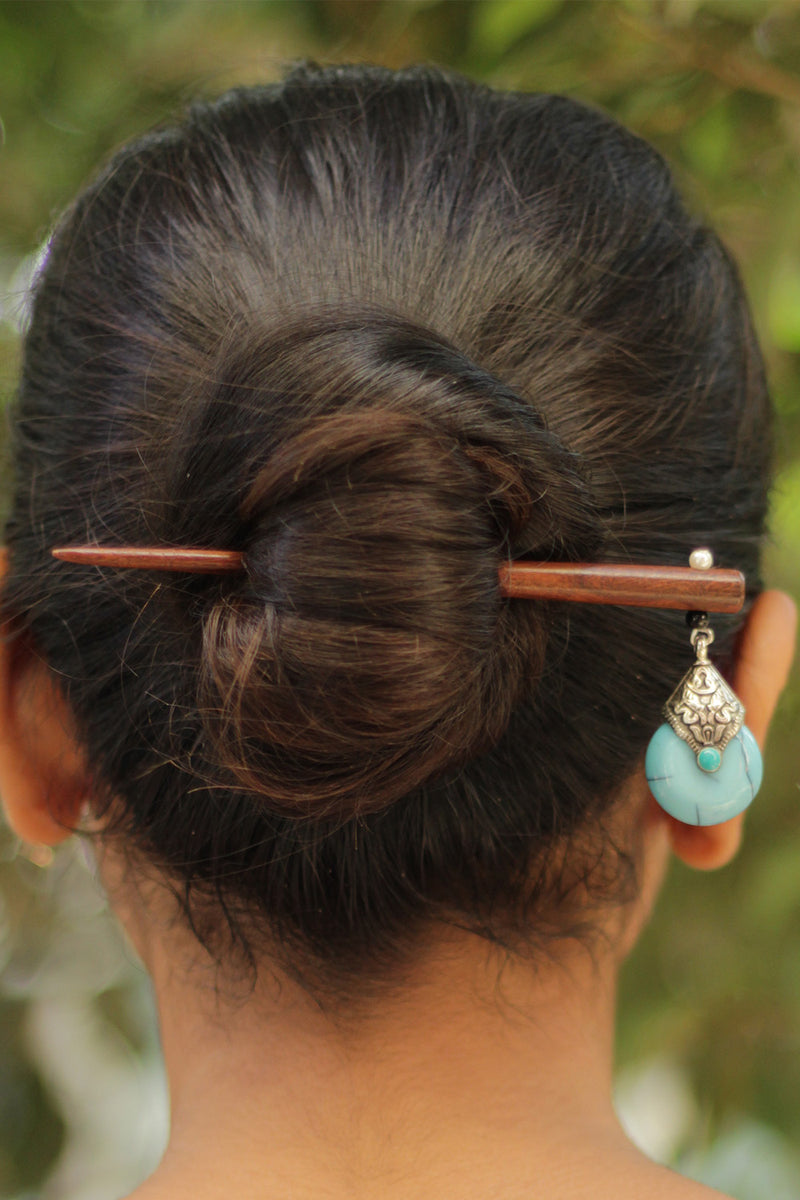 Choekyi | Tibetan Juda Stick | Turquoise Blue