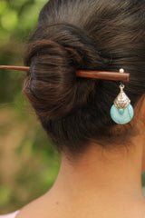 Choekyi | Tibetan Juda Stick | Turquoise Blue