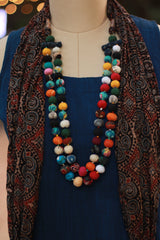 Rangat | Necklace Scarf | Mul Ajrakh | Noir Circles