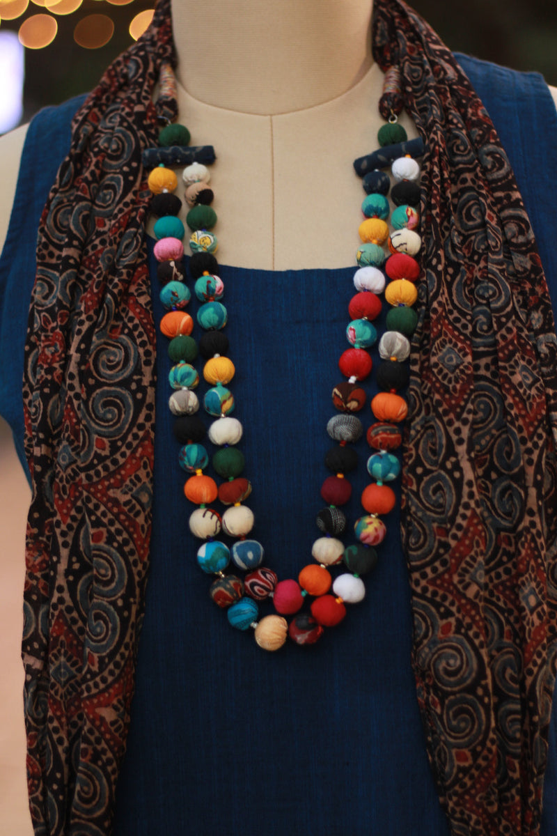 Rangat | Necklace Scarf | Mul Ajrakh | Noir Circles