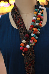 Rangat | Necklace Scarf | Mul Ajrakh | Noir Circles