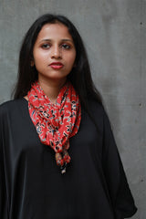 Scarf with Magnets | Madder Floral Ajrakh