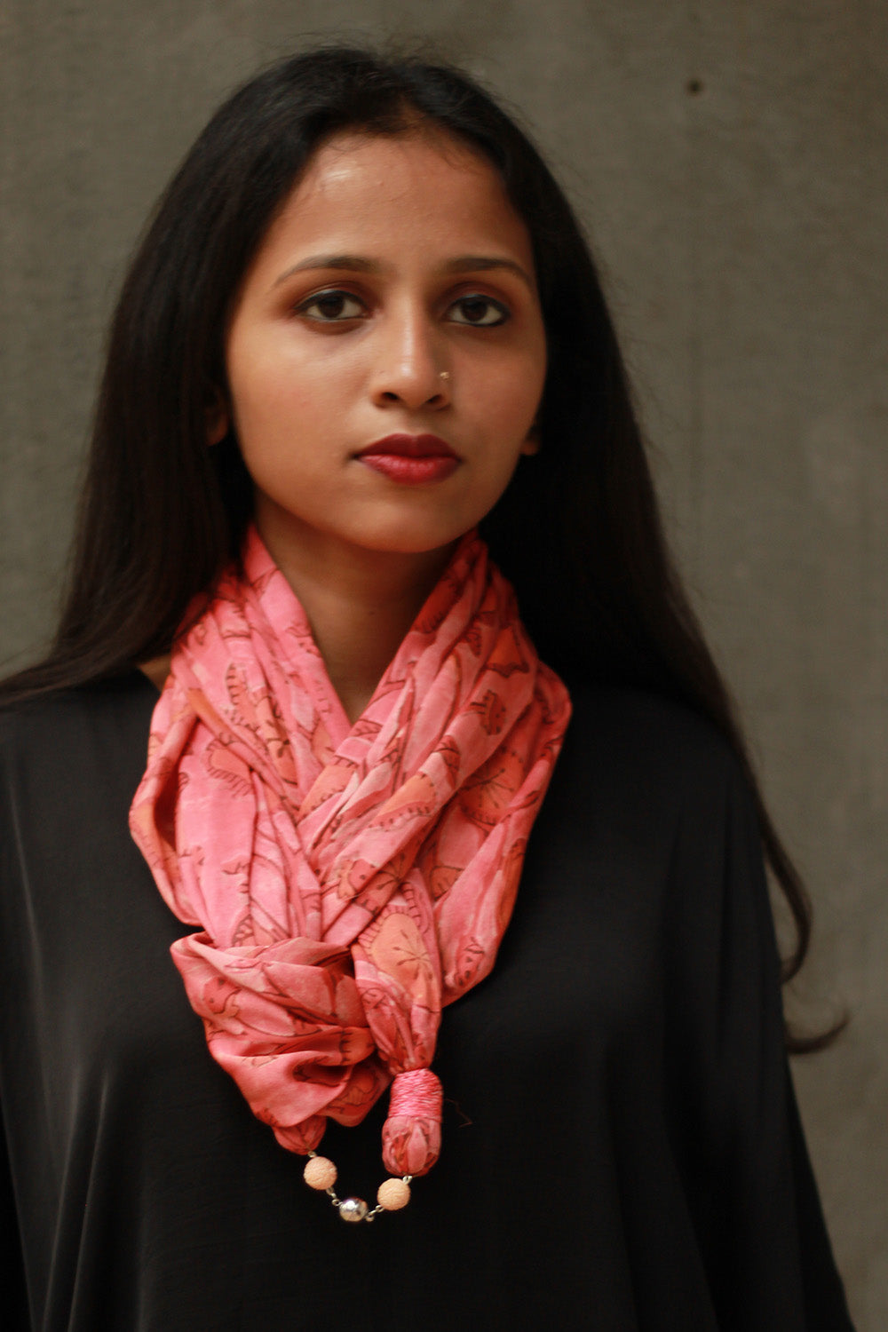 Scarf with Magnets | Peach Vanaspati