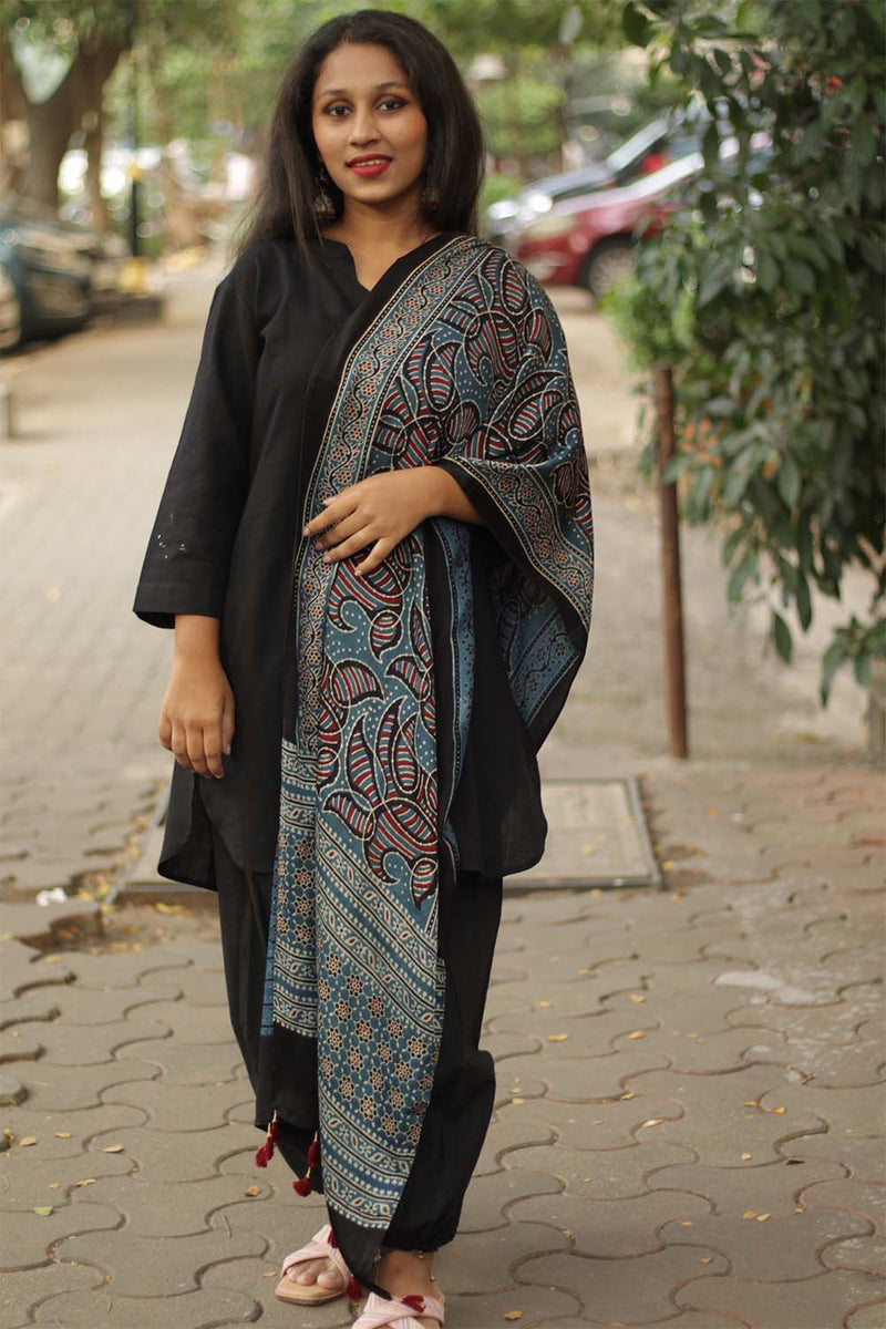 Antara | Modal Silk Ajrakh Stole
