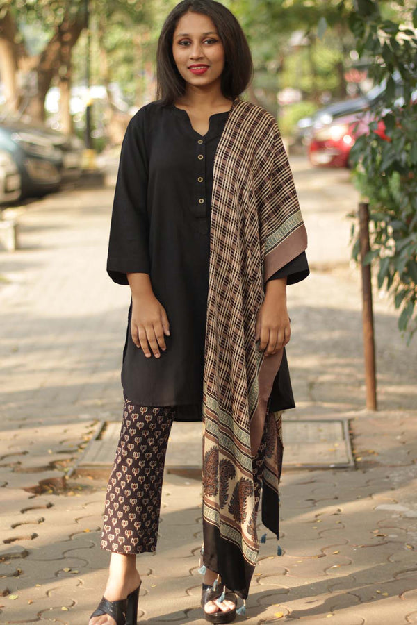 Antara | Modal Silk Ajrakh Stole