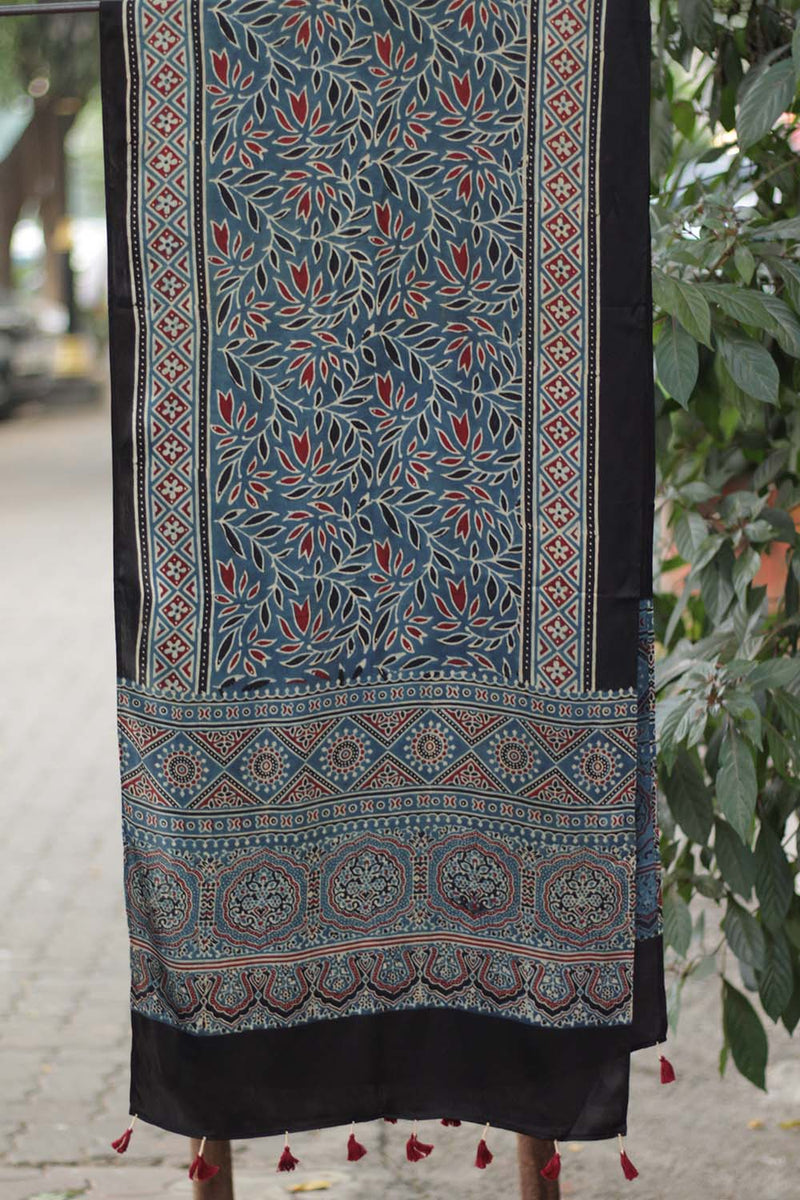 Antara | Modal Silk Ajrakh Stole