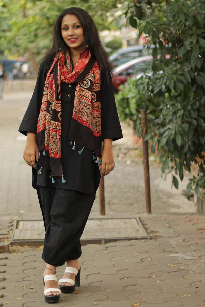 Antara | Modal Silk Ajrakh Stole