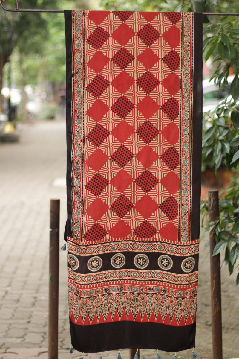 Antara | Modal Silk Ajrakh Stole
