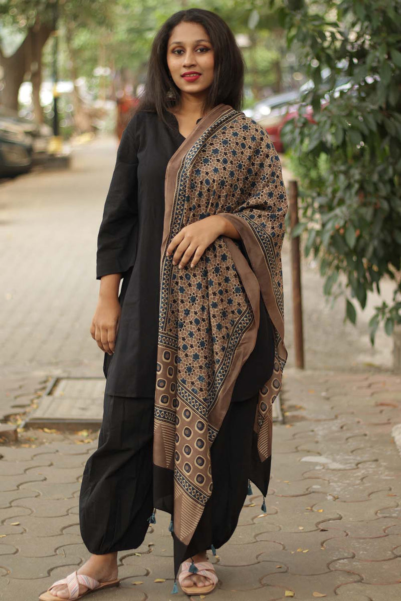 Antara | Modal Silk Ajrakh Stole