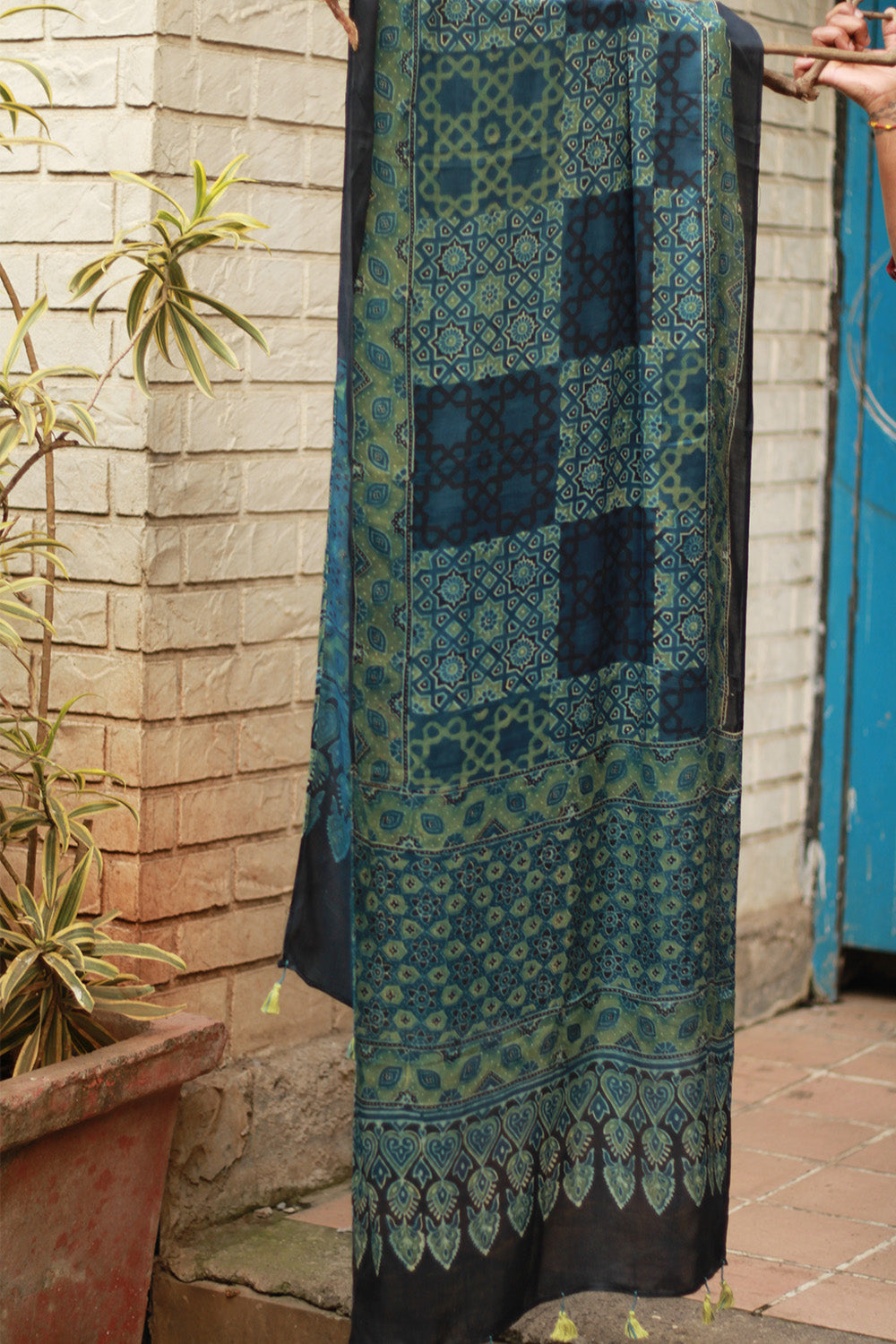 Antara | Ajrakh Modal Silk Stole