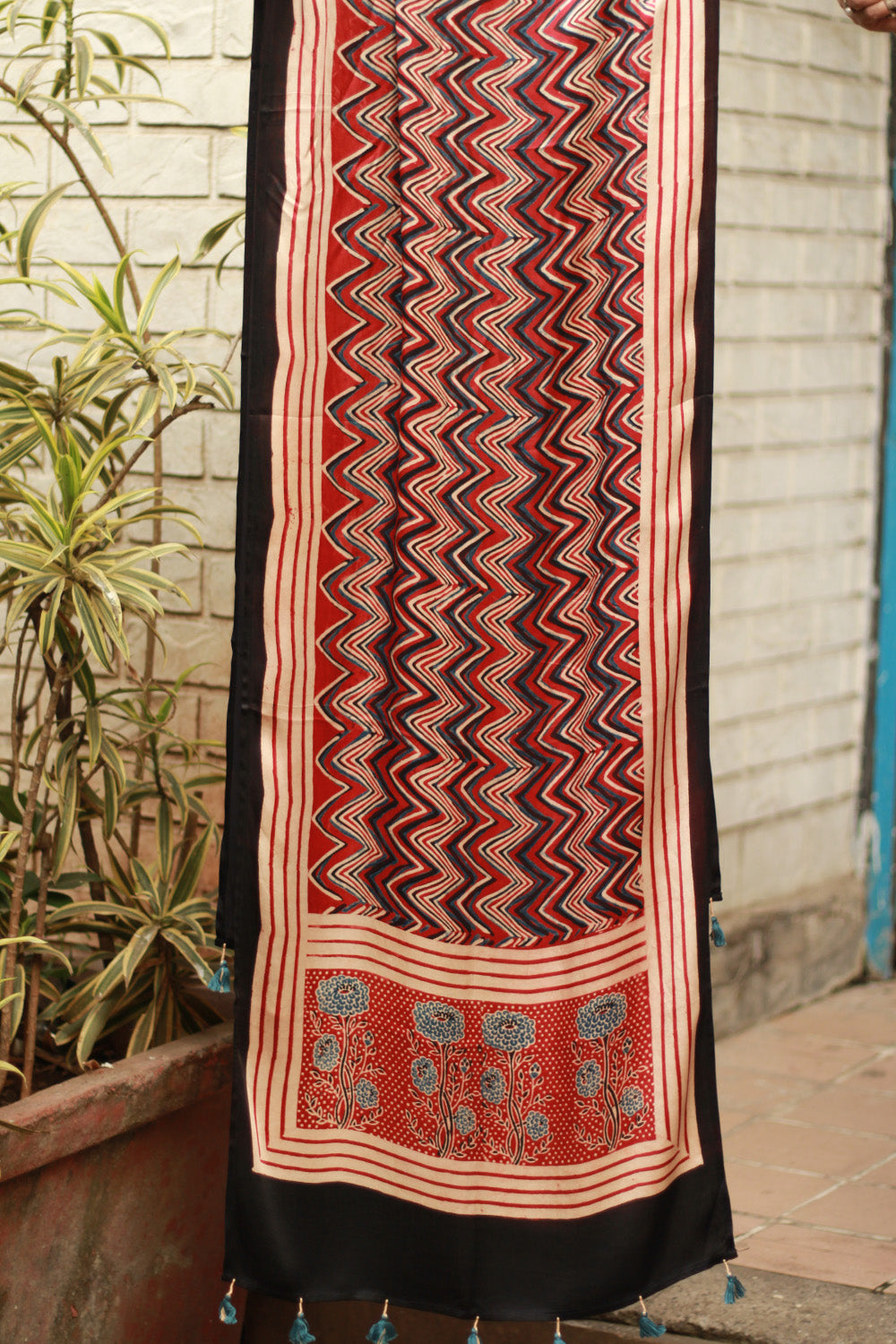 Antara | Ajrakh Modal Silk Stole
