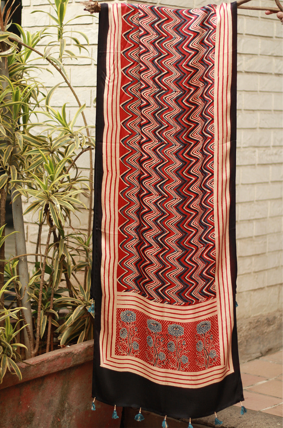 Antara | Ajrakh Modal Silk Stole