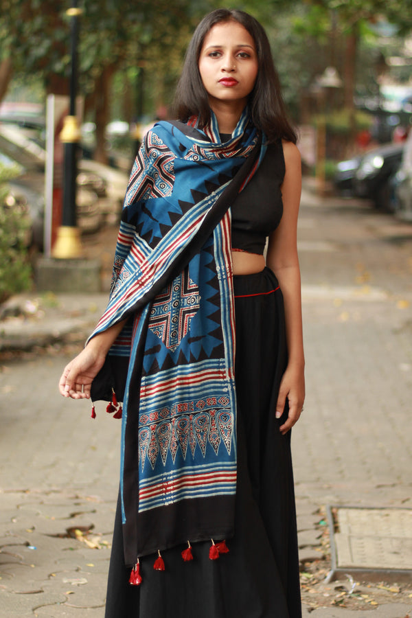 Antara | Modal Silk Stole | Multicoloured