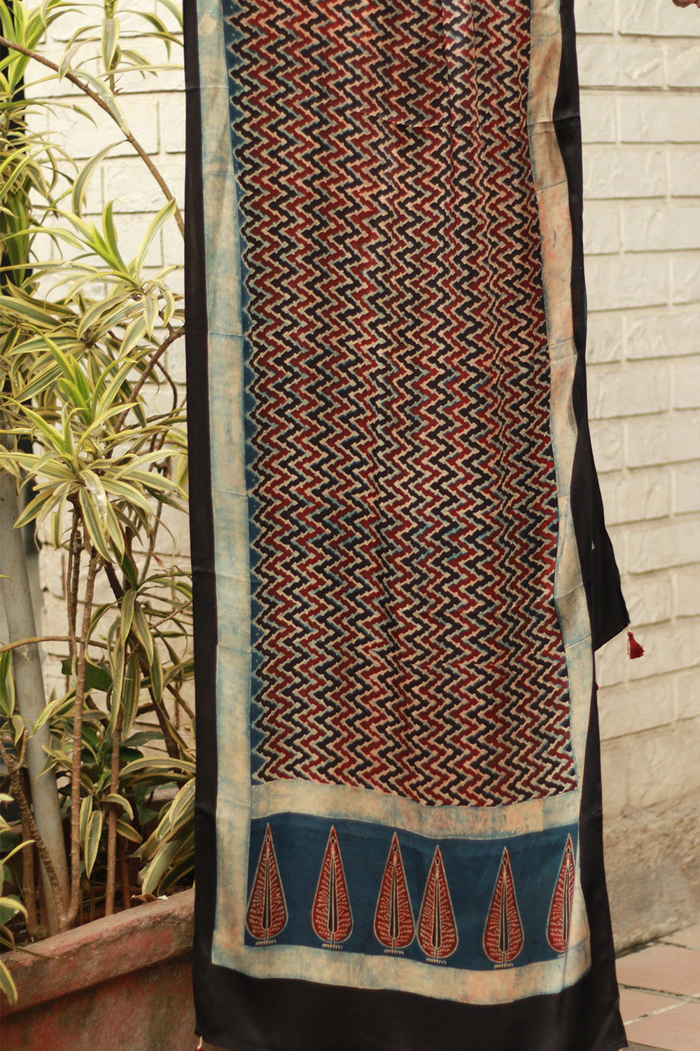 Antara | Ajrakh Modal Silk Stole