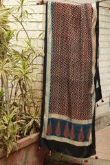 Antara | Ajrakh Modal Silk Stole