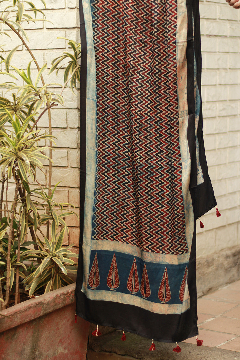 Antara | Ajrakh Modal Silk Stole