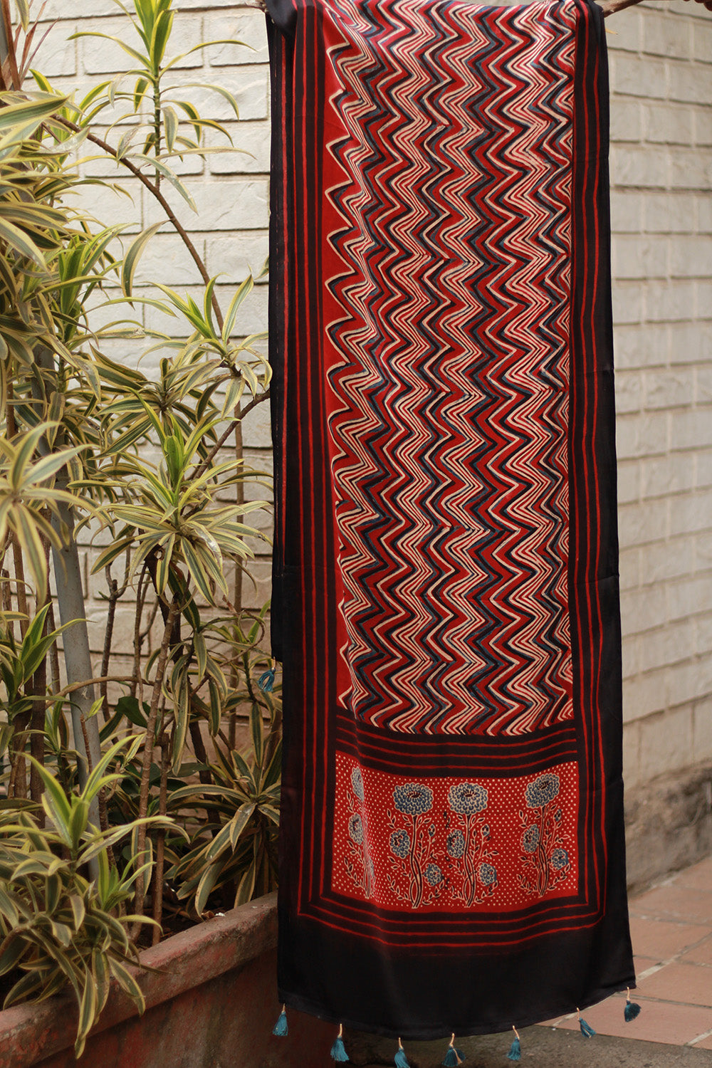 Antara | Ajrakh Modal Silk Stole