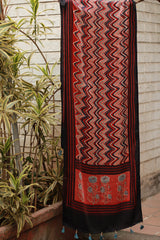 Antara | Ajrakh Modal Silk Stole
