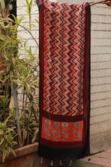 Antara | Ajrakh Modal Silk Stole
